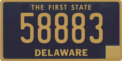 DE license plate 58883