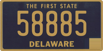 DE license plate 58885