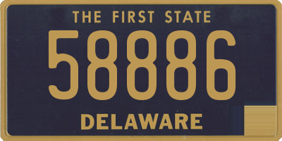 DE license plate 58886