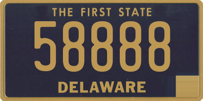 DE license plate 58888