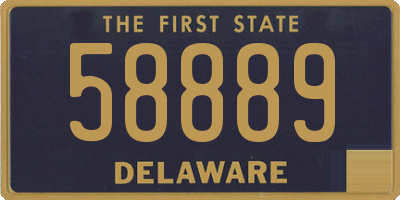 DE license plate 58889