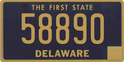 DE license plate 58890