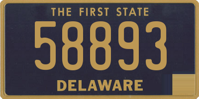 DE license plate 58893