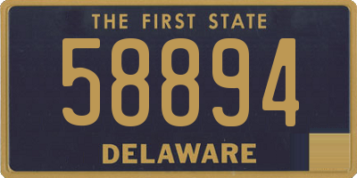 DE license plate 58894