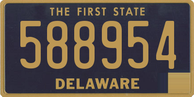 DE license plate 588954