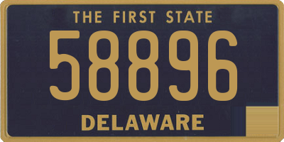 DE license plate 58896