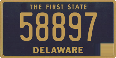 DE license plate 58897