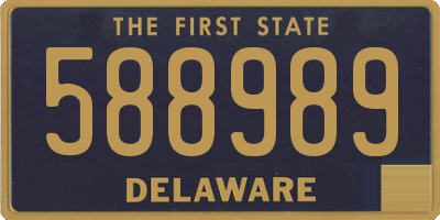 DE license plate 588989