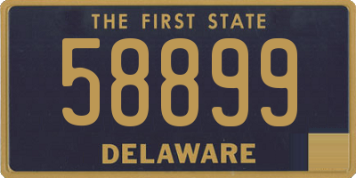 DE license plate 58899