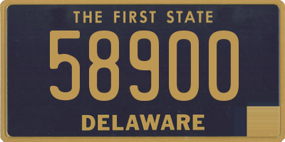 DE license plate 58900