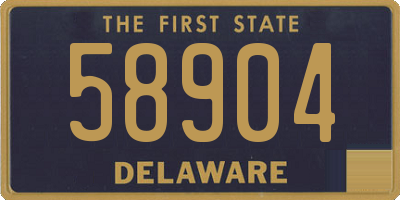 DE license plate 58904