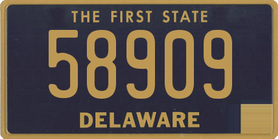 DE license plate 58909