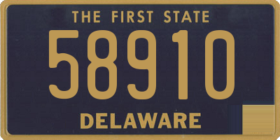 DE license plate 58910