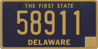 DE license plate 58911