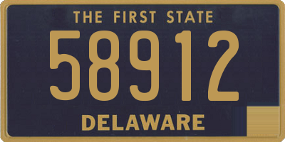 DE license plate 58912