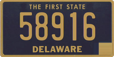 DE license plate 58916