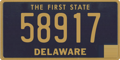 DE license plate 58917