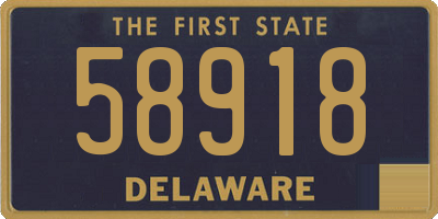 DE license plate 58918