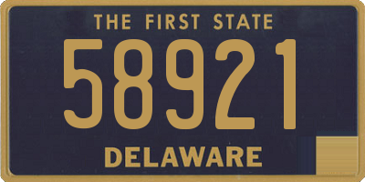 DE license plate 58921