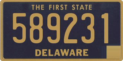 DE license plate 589231
