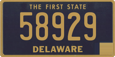 DE license plate 58929