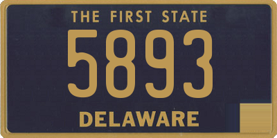 DE license plate 5893
