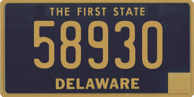 DE license plate 58930