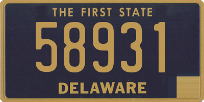 DE license plate 58931