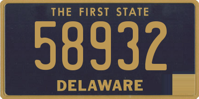 DE license plate 58932