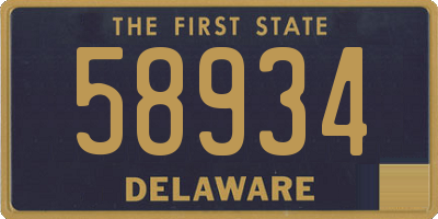 DE license plate 58934