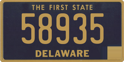 DE license plate 58935