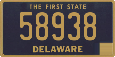 DE license plate 58938