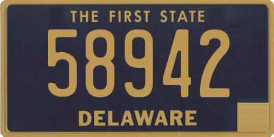 DE license plate 58942