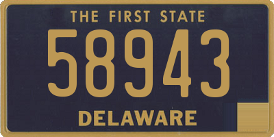 DE license plate 58943