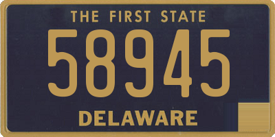 DE license plate 58945