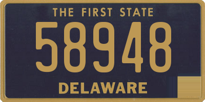 DE license plate 58948