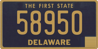 DE license plate 58950