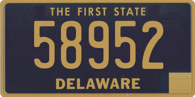 DE license plate 58952