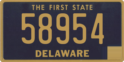 DE license plate 58954