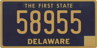 DE license plate 58955