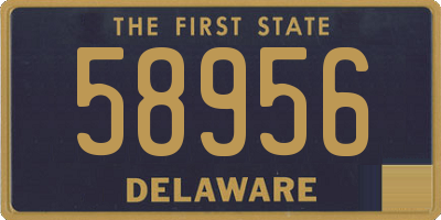 DE license plate 58956