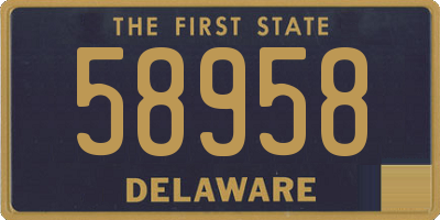 DE license plate 58958