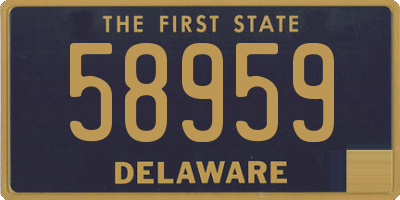 DE license plate 58959