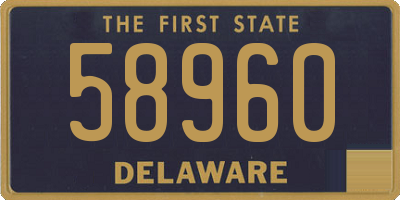 DE license plate 58960