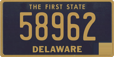 DE license plate 58962