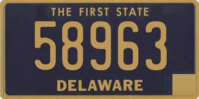 DE license plate 58963