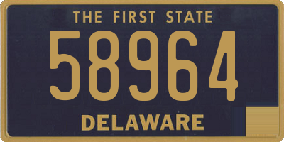 DE license plate 58964