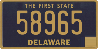 DE license plate 58965