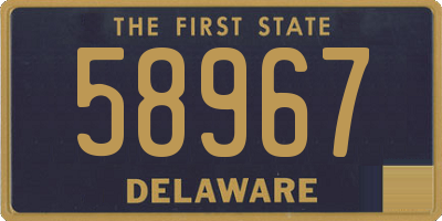 DE license plate 58967