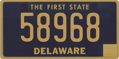 DE license plate 58968